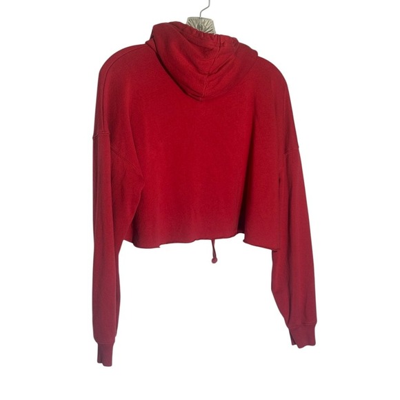 American Eagle Ahh-Mazingly Soft Red Cropped Hoodie - Picture 2 of 5